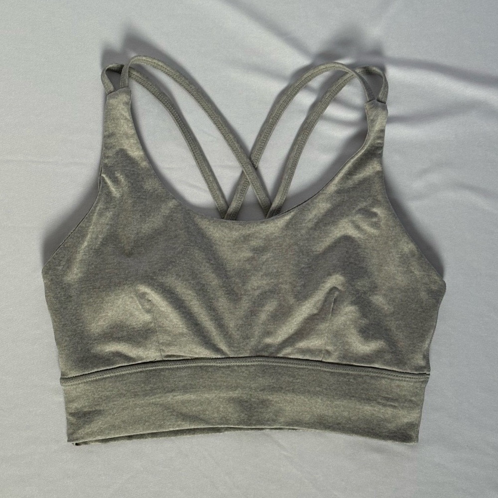 Athletic Gray Sports Bra with Padding. Size S